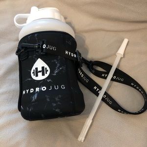 Classic White HydroJug Bundle Black Marble Sleeve
